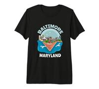 Baltimore Maryland Souvenir Lighthouse Harbour Baltimore Premium T-Shirt
