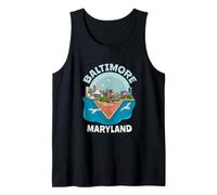 Baltimore Maryland Souvenir Lighthouse Harbour Baltimore Tank Top