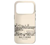 Baltimore Maryland Vintage Skyline Drawing Case for iPhone 17 Pro