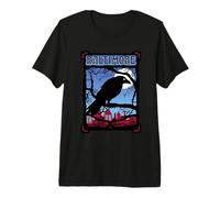Baltimore, Midnight Raven Watches Over City Skyline Premium T-Shirt