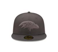 Baltimore Ravens NFL Cap New Era Grey Logo Fitted Hat - New