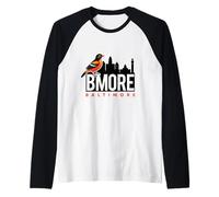 Baltimore Skyline Maryland Pride Baltimore Retro Raglan Baseball Tee