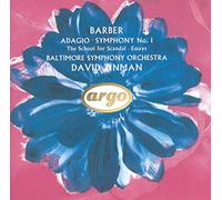 Baltimore Symphony Orchestra David Zinman - Barber: Adagio; Symphony No.1 etc.