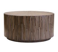 baltimore wooden round coffee table in natural