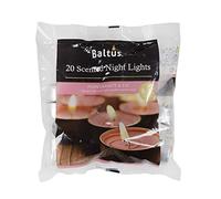 Baltus 20 Pack of Tealights Night Lights 8hr Burn Pomegranate & Fig Scented Home Accessory