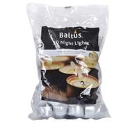 Baltus Pack Of 50 Unscented Wax Night Lights Tealights Candles 8 Hour Long Burn Time