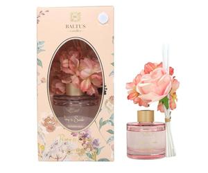 Baltus Reed Diffuser Faux Flower 100ml Luxury Aroma Peony & Suede Air Freshener