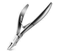 BALUCA Toenail Clippers Straight Blade for Thick Toenails and Ingrown Nails, Professional Stainless Steel Fingernail Toenail Clippers Trimmers for Seniors, Men and Adult - Sliver