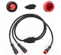 baluoqi 1T2 Y-Splitter Extension Wire With Julet Type 2pin Connector for Bike Headlight Cable in eBike Conversion Kits (2pin, 24" in length)