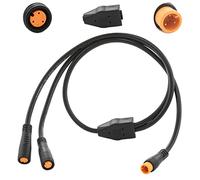 baluoqi 1T2 Y-Splitter Extension Wire With Julet Type 3pin Connector for Bike Headlight/Gear Sensor/Brake Split Cable in eBike Conversion Kits (3pin, 24" in length)