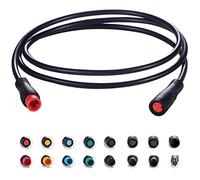 baluoqi Extension Cable 2Pin/3Pin/4Pin/5Pin/6Pin/7Pin/8Pin/9Pin Waterproof Plug Works for Electric Bicycle Light/Throttle/Ebrake/Display Ebike Parts Extend Cable (2pin 80cm)