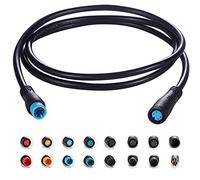 baluoqi Extension Cable 2Pin/3Pin/4Pin/5Pin/6Pin/7Pin/8Pin/9Pin Waterproof Plug Works for Electric Bicycle Light/Throttle/Ebrake/Display Ebike Parts Extend Cable (4pin 80cm)