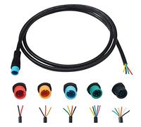 baluoqi Extension Cable 2Pin/3Pin/4Pin/5Pin/6Pin Waterproof Plug with A Single Connector DIY Ebike Line for Electric Bicycle Light/Throttle/Ebrake/Display Ebike Parts (4Pin Male)