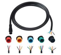 baluoqi Extension Cable 2Pin/3Pin/4Pin/5Pin/6Pin Waterproof Plug with A Single Connector DIY Ebike Line for Electric Bicycle Light/Throttle/Ebrake/Display Ebike Parts (6Pin Male)