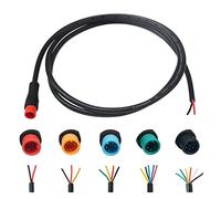 baluoqi Extension Cable 2Pin/3Pin/4Pin/5Pin/6Pin Waterproof Plug with A Single Connector DIY Ebike Line for Electric Bicycle Light/Throttle/Ebrake/Display Ebike Parts (2Pin Male)