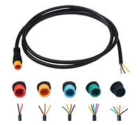 baluoqi Extension Cable 2Pin/3Pin/4Pin/5Pin/6Pin Waterproof Plug with A Single Connector DIY Ebike Line for Electric Bicycle Light/Throttle/Ebrake/Display Ebike Parts (3Pin Male)