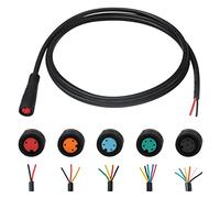 baluoqi Extension Cable 2Pin/3Pin/4Pin/5Pin/6Pin Waterproof Plug with A Single Connector DIY Ebike Line for Electric Bicycle Light/Throttle/Ebrake/Display Ebike Parts (2Pin Female)