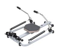 balurukt 265LBS Capacity Home Rowing Machine, Hydraulic Rower with LCD Monitor, Adjustable Resistance up to 110LBS & Large Cushioned Seat, Quiet Rowing Machine for Aerobic Exercise Fitness Black