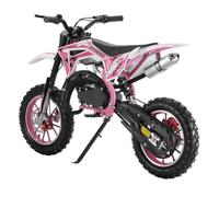 balurukt Kids Dirt Bike, Dirt Rocket Motocross Off-Road Bike, 49cc 2-Stroke Off Road Mini Motorcycle,Children Pocket Motorbike, Gas Power Motocross Pit Bike, Mini Bike,Fast Delivery from USA Pink
