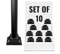 Baluster Screw Down Swivel Shoe with Set of Screws - for Use with 5/8" Round Iron Balusters - Set of 10 (Satin Black) - DH-57