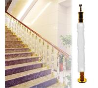 Balusters Stair Glass Spindles Staircase Stairway Railing Column,Transparent Indoor Post with Adjustable top(10 Pcs)