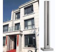 Balustrade Outdoor Glass Railing Posts Stainless Steel, Square Glass Fence Panels Balustrade Post, Silver Railing System for Villas Balcony/Garden Step