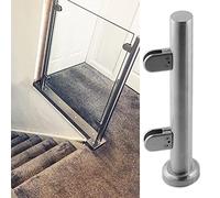 Balustrade Posts Attic Stairs Glass Banister Post with Spigot Clamps, Round Deck Railing System Patio Fence Balustrade Pole, Interior Outdoor Handrail Kit
