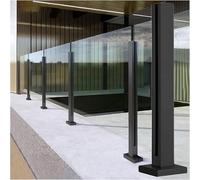 Balustrade Posts Handrails Staircase Baluster Panel Railing Standoff, Courtyard Guardrail Column with Square Base, Vertical Glass Ballisters Pole for Indoor and Outdoor