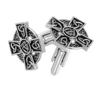 Baluue 1 Pair Vintage Men Cuff Links Set Retro Cross Alloy Metal Decorative Tuxedo Sleeve Button Groom Suit Accessories for Important Events