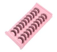 Baluue 10 Pairs of 7d Curling Natural False Eyelashes for Women Wispy Thick Makeup Accessories Reusable Fake Lashes for Everyday Use