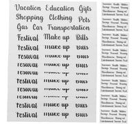 Baluue 10 Sets Portable Cash Envelope Labels for Daily Budgeting Multi-Function Letter Sticker for Home Finance Organization and Expense Tracking