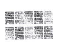 Baluue 10 Sheets Black Self-Adhesive Alphabet Number Stickers for Mailbox Sign Door Office Craft Smooth Surface Decals PVC Labels for Indoor Outdoor Use