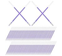 Baluue 100 Pcs Fabric Marking Refill Tracing Fabric Pen Heat Erase Refills Quilting Tools Marker Heat Erase Blue Abs