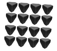 Baluue 100pcs Black Corner Protectors Plastic Box Guards for Cartons Furniture Cabinets Edge Cover Anti-collision Reusable Shipping Storage Safety