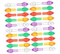 Baluue 100pcs Ceramic Christmas Tree Replacement Bulbs Multi-color Twist Plastic Ornaments for Holiday Decor DIY Crafts Indoor Outdoor Vintage Style