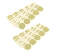 Baluue 100pcs Gold Round Gear Edge Self-Adhesive Labels 50x50mm for Office Organization, Scrapbooking, and Pantry Jar Stickers, Writable Name Tags for School and Home Use