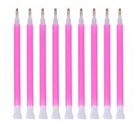 Baluue 100pcs Pink Beads Painting Pen DIY Craft Embroidery Tool for Diamond Art Nail Decoration Full Drill Partial Printed Canvas Compatible with Square Round Diamonds Home Adornment