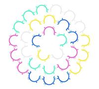 Baluue 100pcs Small Sewing Bobbin Clips Thread Holding Tool Multifunctional Plastic Half-Moon Wire Clamps for Compact Storage and Versatile Use