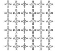 Baluue 100pcs Stainless Steel Invisible Safety Net Buckle Cross Clips, Thickened 3.0mm Wire Rope Cross Clamp for Window and Balcony Anti-Theft Protection