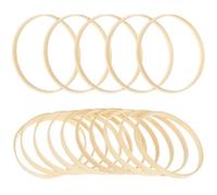 Baluue 10Pcs 12Cm Bamboo Embroidery Hoops DIY Cross Stitch Frames Dream Catcher Base Hoops for Wreath Making Wedding Craft Decorations