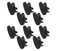 Baluue 10pcs Black Clip on Mic Holder with Adjustable Angle Plastic Microphone Clips Versatile Use for Podcast and Stage Performance Sturdy and Stylish