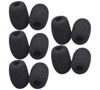 Baluue 10Pcs Black Microphone Windscreen Sponge Covers for Lapel Headset Microphones, Noise Reduction, Easy Carrying, Versatile Use for Conferences and Public Speaking