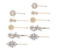 Baluue 10pcs Diamond Hair Clip Set Flower Hairpin Star Hairpin Leaf Barrette Sunflower Clip for Women