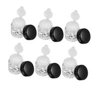 Baluue 10pcs Empty Powder Storage Bottles with Black Caps and Inner Plugs Refillable Cosmetic Containers for Loose Concealer and Eye Shadow Powder