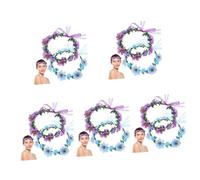 Baluue 10pcs Floral Crown Headband Ribbon for Women Girls Bohemian Style Artificial Flower Wreath Hairband