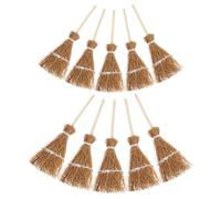 Baluue 10pcs Halloween Witch Broom Hair Clips for Women, Creative Handmade Wooden and Iron Barrettes, Comfortable Hairstylist Essentials for Party Headdress and Casual Outings