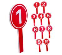 Baluue 10Pcs Handheld Voting Scoreboards Number Paddles Single-Sided Score Boards for Competition Judging and Match Voting Practical Portable Score Signs for Events and Contests
