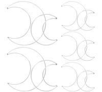 Baluue 10Pcs Moon-Shaped Dreamcatcher Hoops DIY Craft Rings Metal Wire Frame for Handmade Dream Catchers Wind Chimes Wreaths Includes Small Large Smooth Rings for Wrapping with Yarn