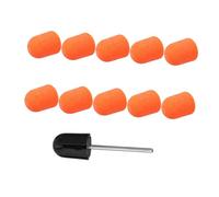 Baluue 10pcs Nail Art Polishing Caps Grit Heat-resistant Manicure Grinding Heads for Electric Nail File Machines Sanding Bands Set for Cuticle