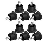 Baluue 10pcs Office Chair Replacement Casters with Thickened Non-slip Floor Protectors Heavy Duty Locking Wheels for Hard Floors Sturdy Chair Base Foot Pads